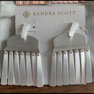 Kendra Scott Layne Statement Earrings Silver